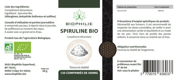 Spiruline eti